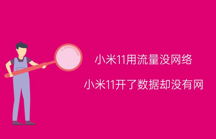 小米11用流量没网络 小米11开了数据却没有网？